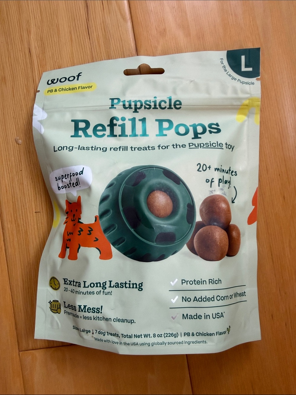 Pupsicle Refill Pops PB & Chicken Flavor - Green